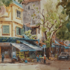 Bóng Hoàng Hôn Tranh Màu Nước Nghệ Thuật Của Hoạ Sĩ Đức Tiến