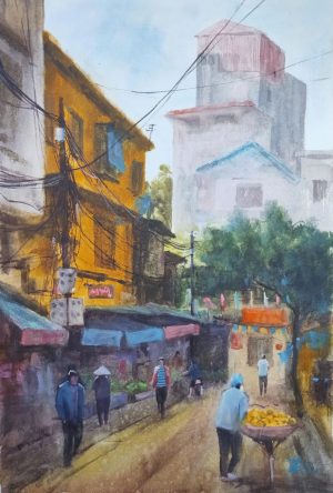 Phố Chợ I - Hoạ sĩ Đức Tiến