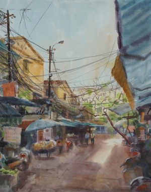 Phố Chợ II - Hoạ sĩ Đức Tiến