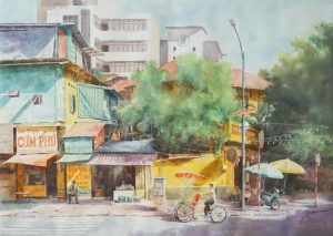 Phố Trưa - Hoạ sĩ Đức Tiến